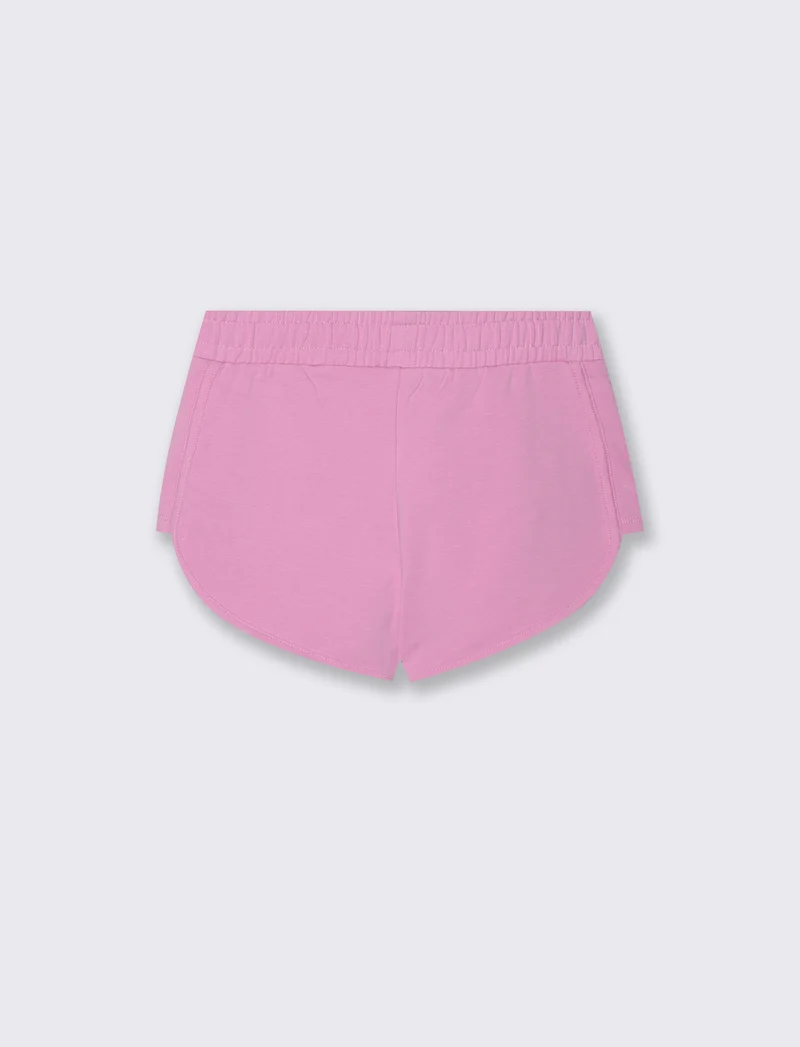 Short sportivo in french terry con stampa - Rosa