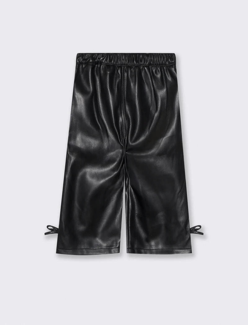 Pantaloni in finta pelle per serate eleganti - Nero