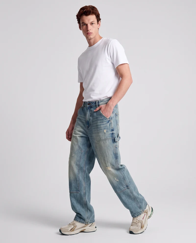 Jeans Baggy Carpenter Fit Blu Chiaro - Denim