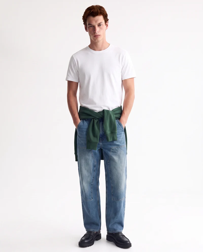 Jeans Baggy Carpenter Fit Blu Medio - Denim