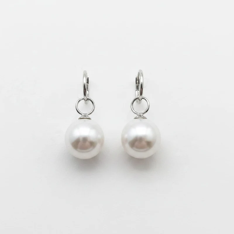 Orecchini pendenti con perla elegante - Argento