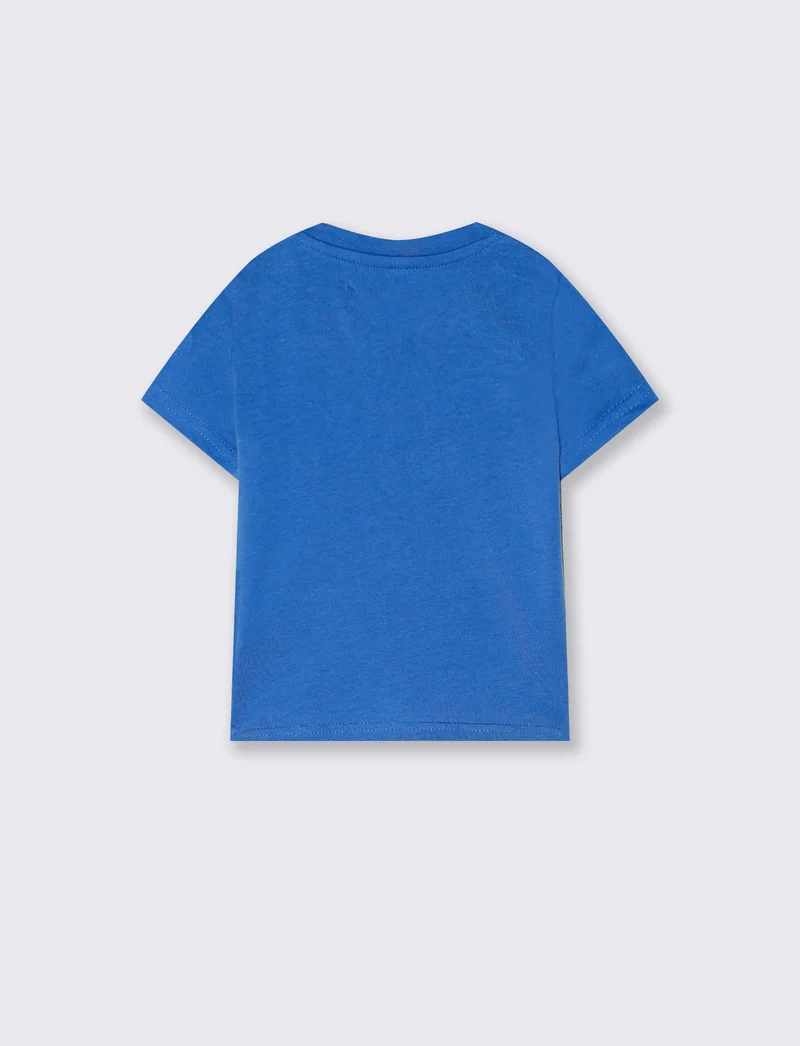 T shirt girocollo manica corta estiva - Blu oceano