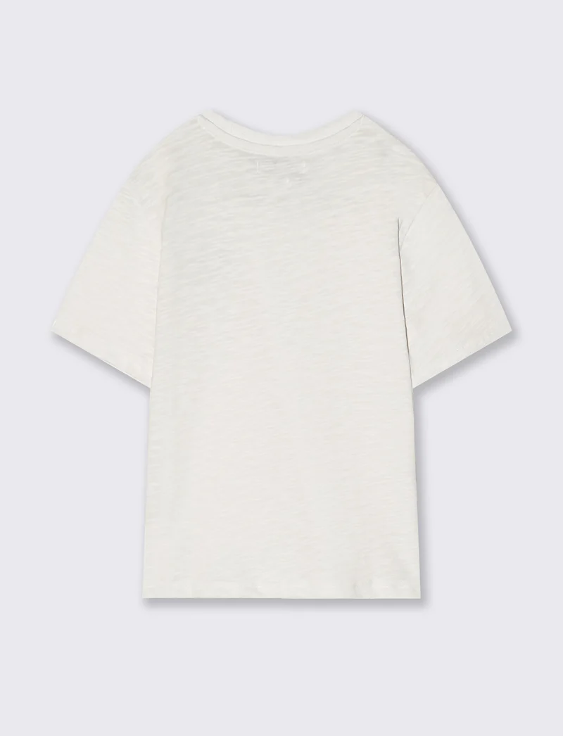 T-shirt girocollo con taschino originale - Bianco