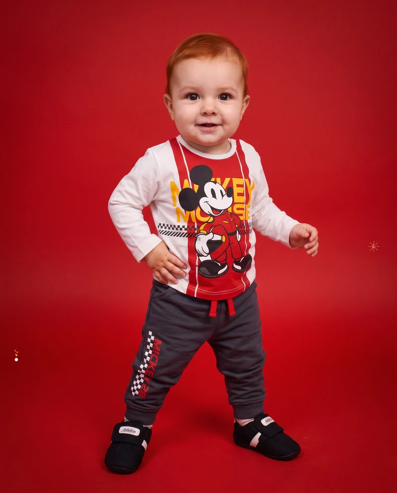 Jogger Mickey Mouse in felpa sportiva - Grigio piombo