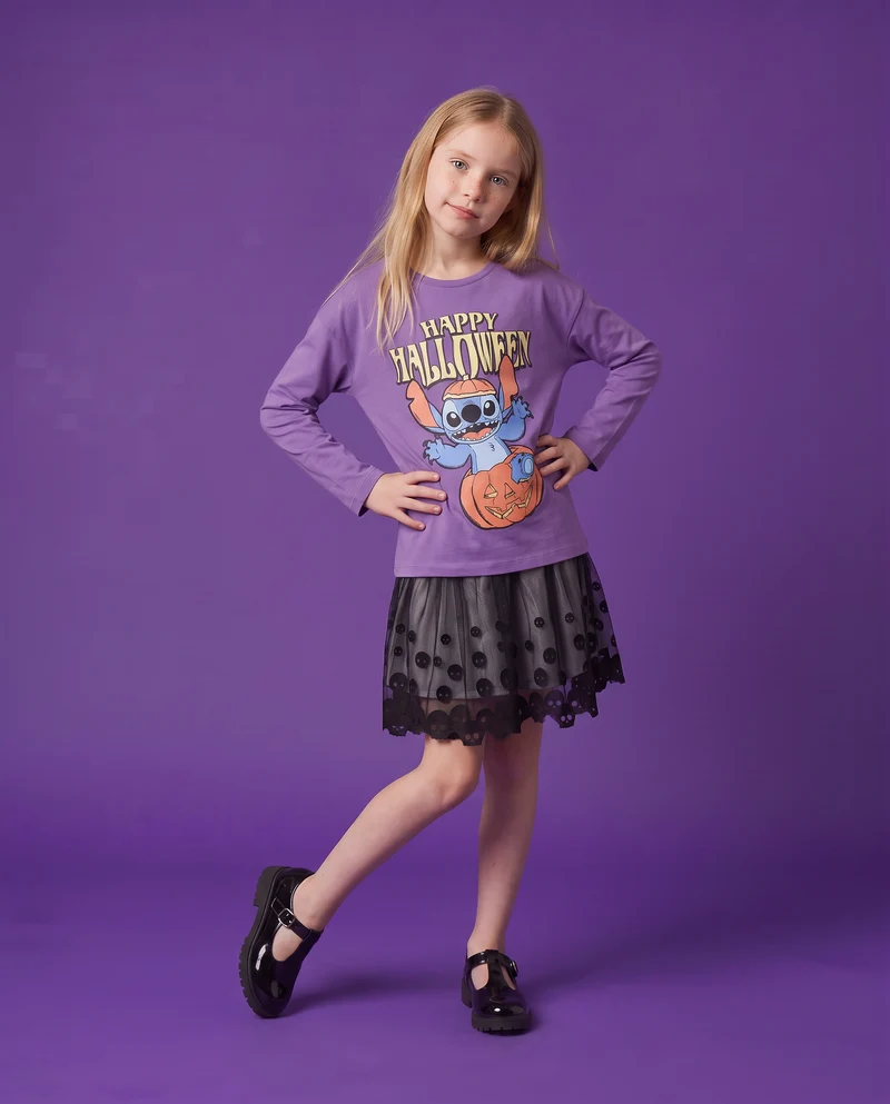Gonna in tulle Halloween per bambina - Nero