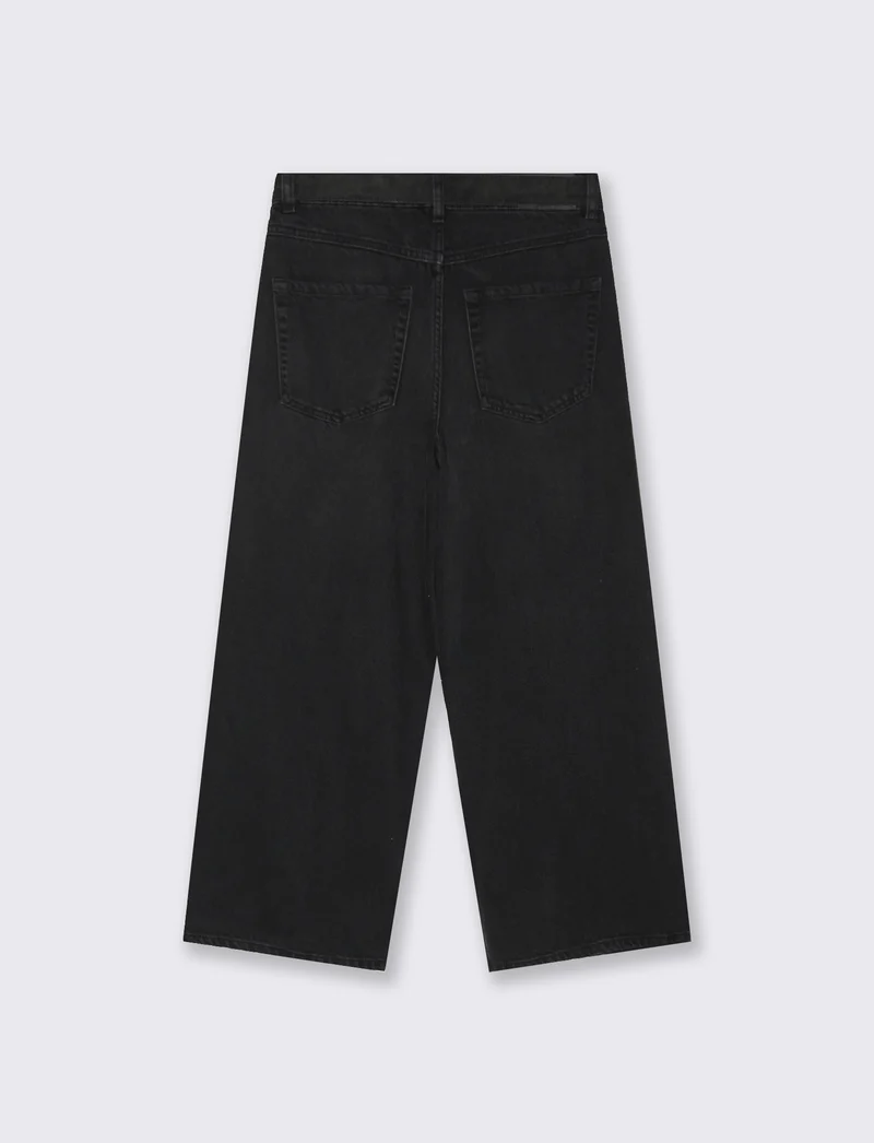 Jeans coulotte wide leg - Nero