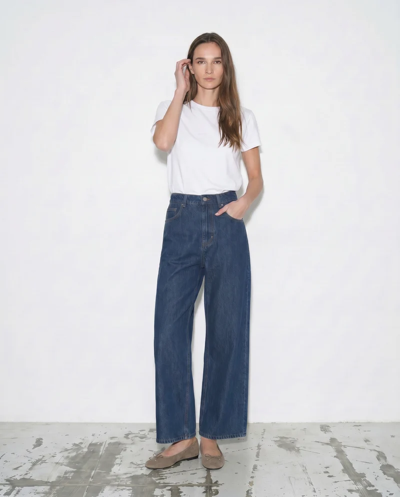 Jeans wide leg - DENIM SCURO