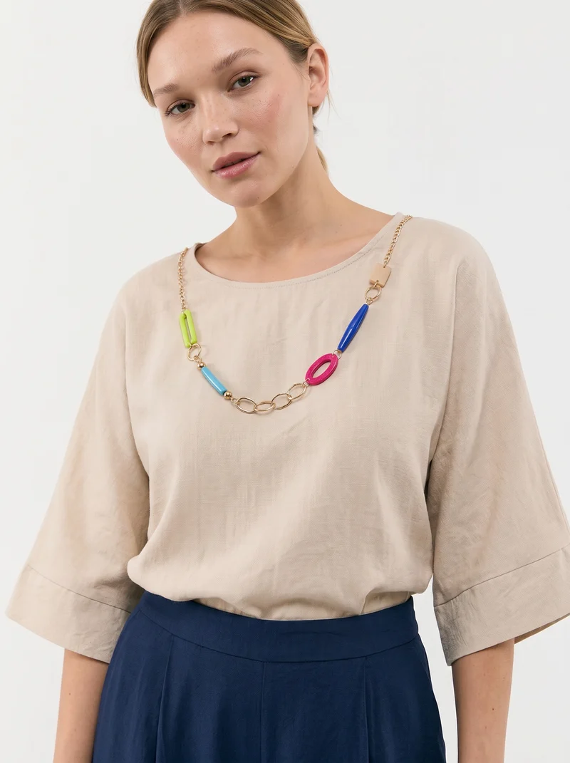 Casacca manica a tre quarti donna morbida - Beige