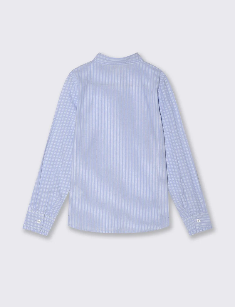 Camicia a righe con rouches per bambina - Righe