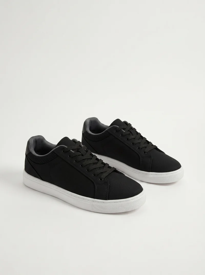 Sneakers uomo con fodera a contrasto - Nero