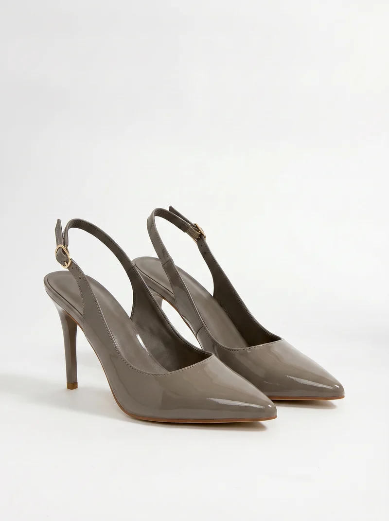 Slingback tacco a spillo in 3 varianti - Grigio