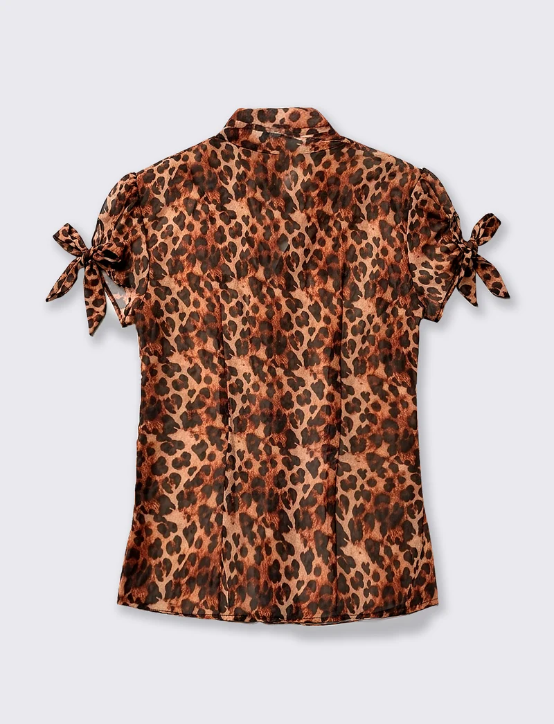 Casacca mezza manica animalier per donna - Maculato
