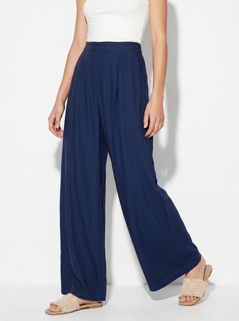 Pantalone palazzo donna vestibilità morbida - Blu