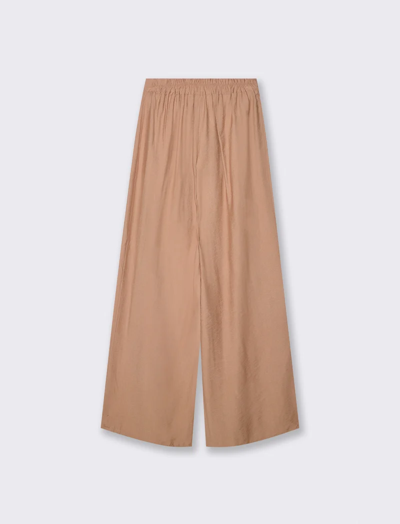 Pantalone palazzo donna vestibilità morbida - Beige