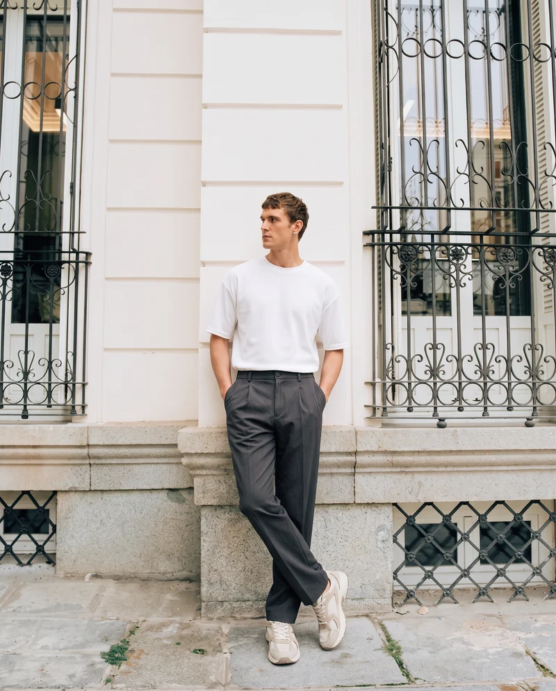 Pantaloni Jogger Relaxed Fit Comfort - Antracite melange