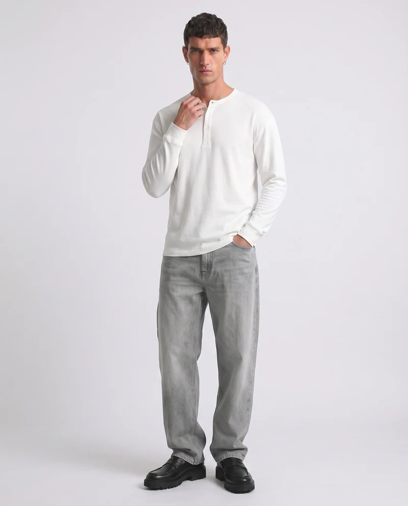 Jeans extra baggy fit grigio medio - Grigio