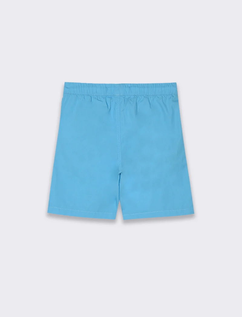 Bermuda in cotone con tagli da bambino - Turchese