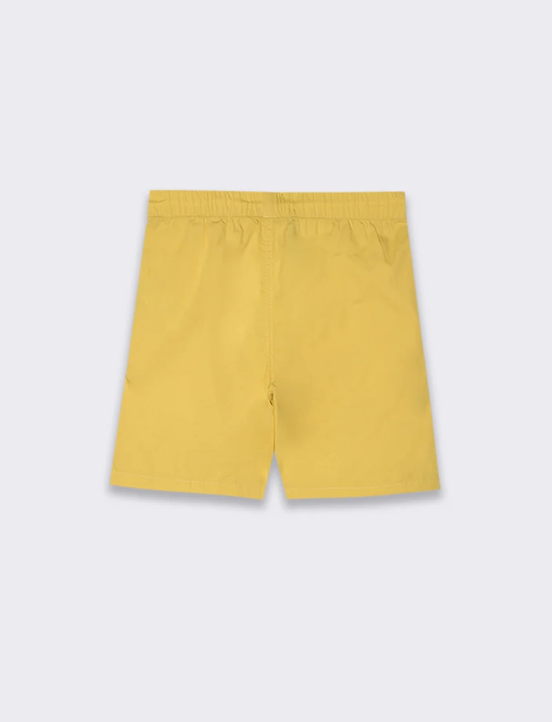 Bermuda in cotone con tagli da bambino - Ocra