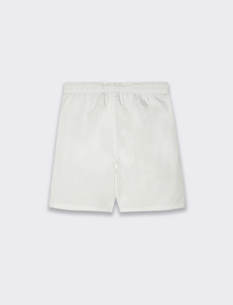 Bermuda in cotone con tagli da bambino - Bianco