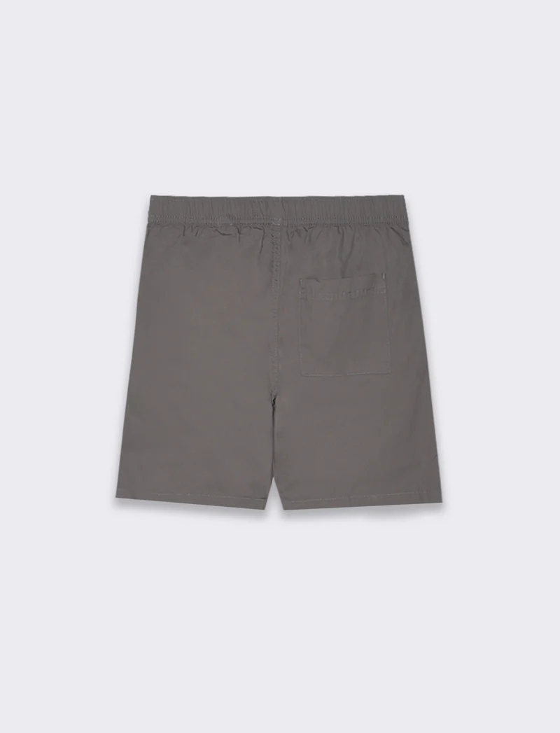 Bermuda in cotone con tagli da bambino - Grigio piombo