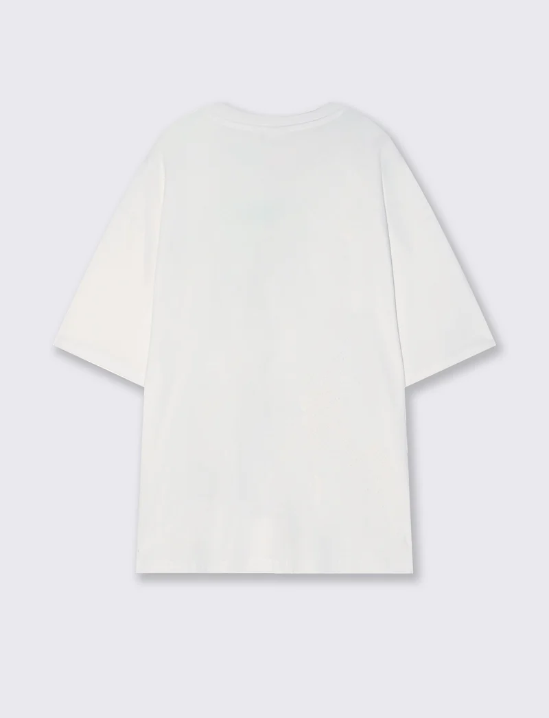 T-shirt Marvel uomo girocollo boxy fit - Bianco