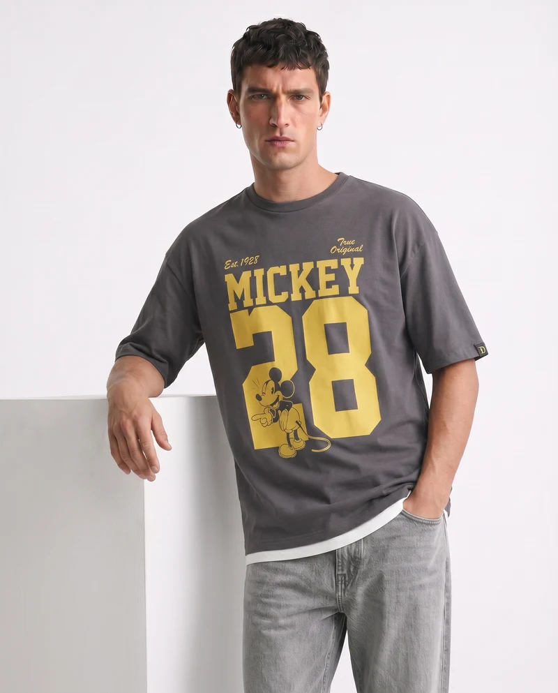 T-shirt Disney girocollo uomo boxy fit - Grigio
