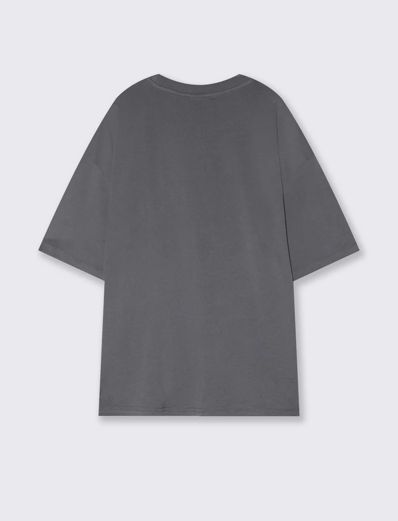 T-shirt Disney girocollo uomo boxy fit - Grigio