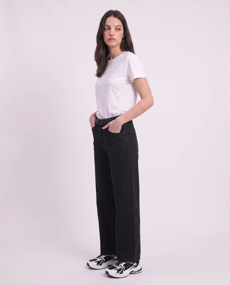 Jeans chino wide leg - Nero