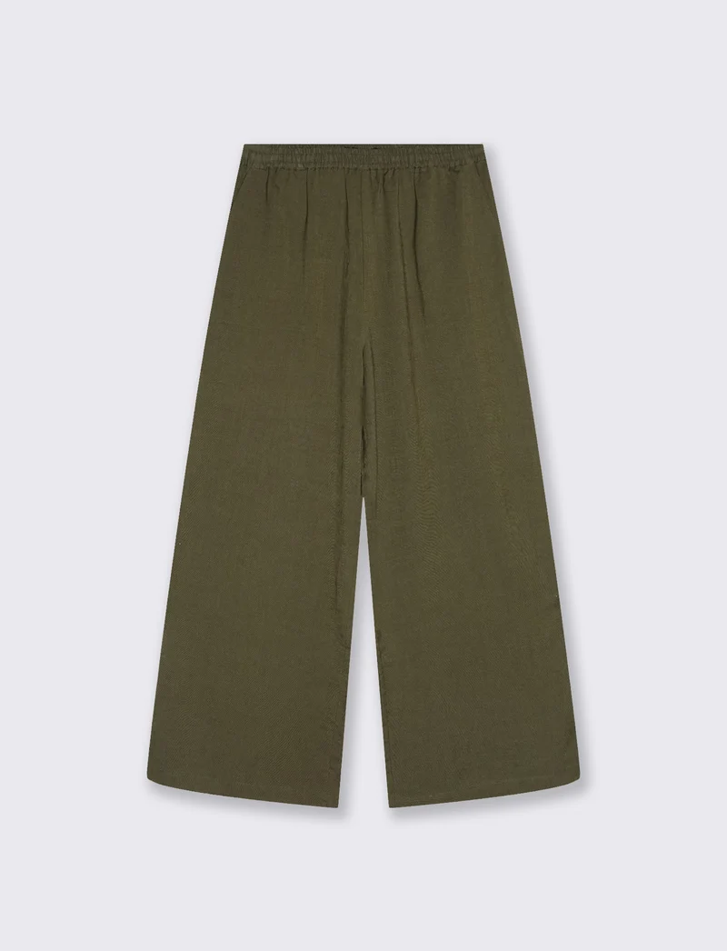 Pantalone gamba larga con elastico vita - Ve.milit.