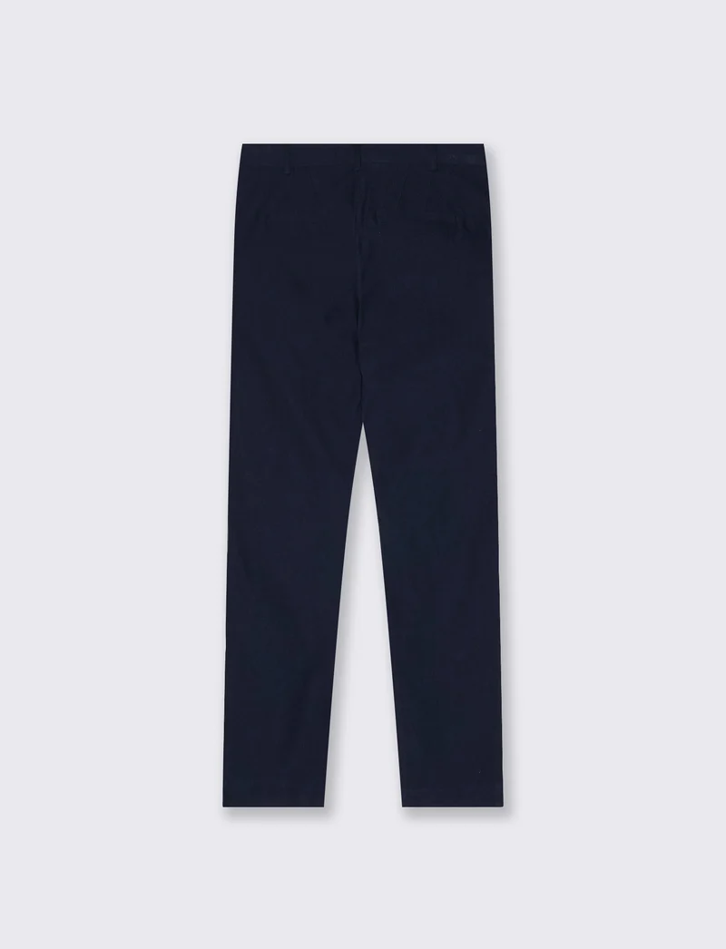 Pantalone Bengalina Slim a Vita Media - Blu