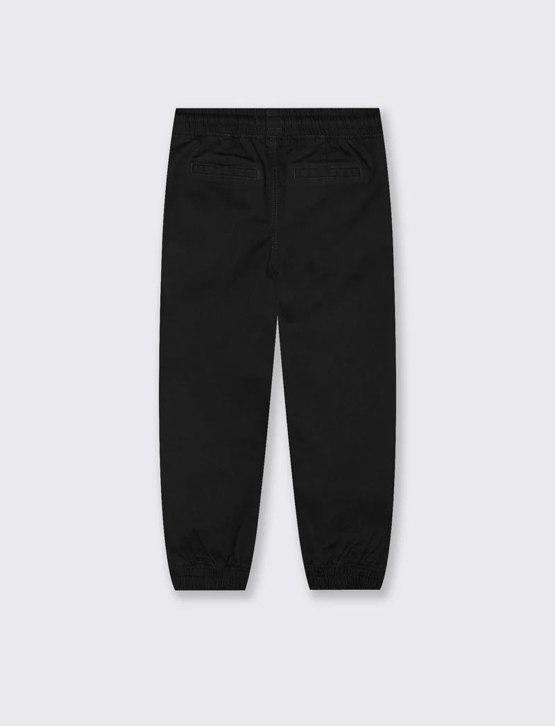 Pantaloni jogger in twill di cotone - Nero