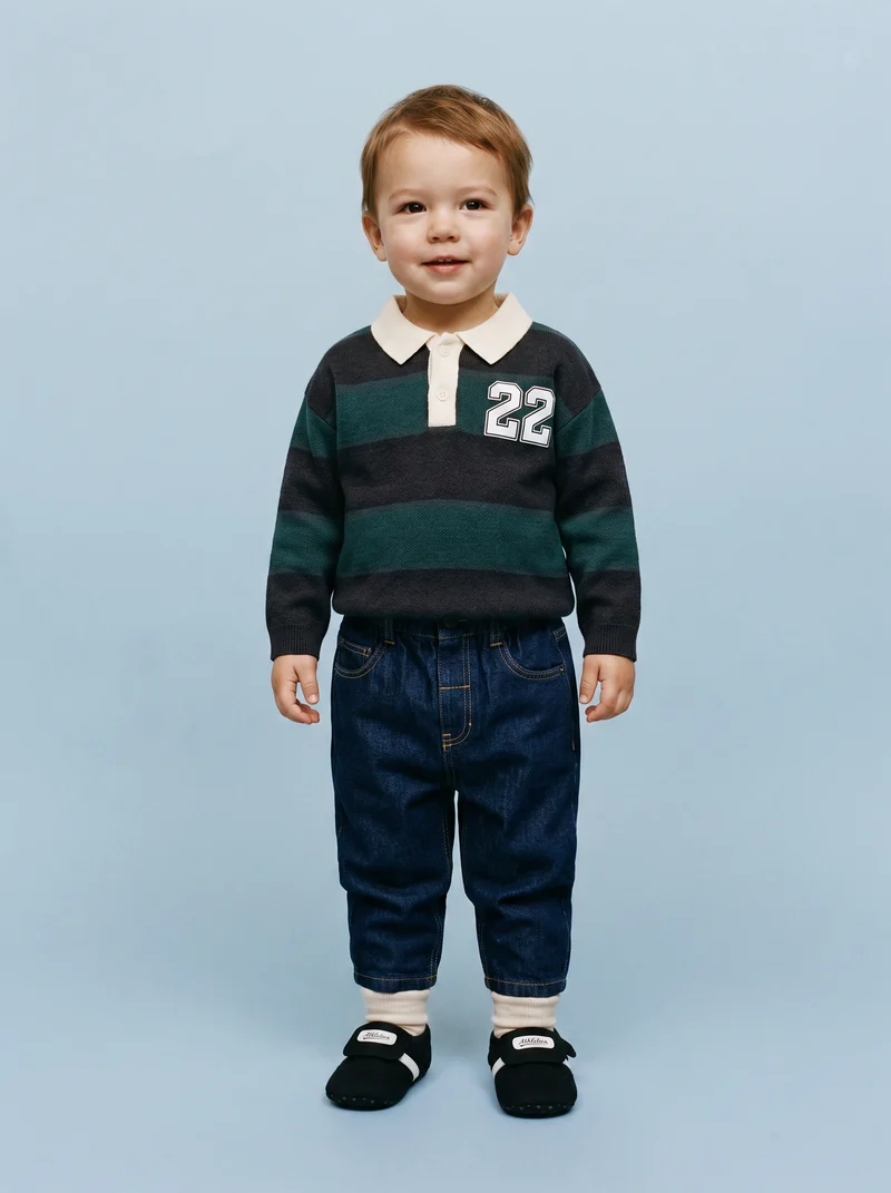Maglioncino a righe in stile varsity - Righe