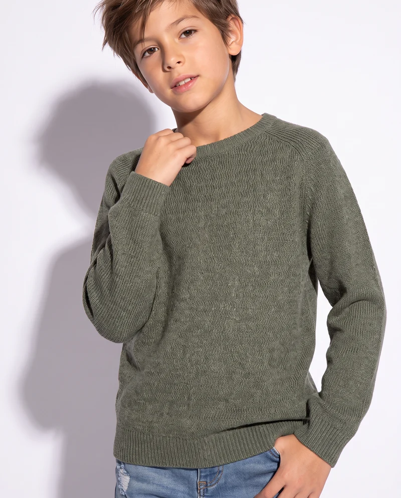 Maglia raglan comoda in due colori - Verde militare
