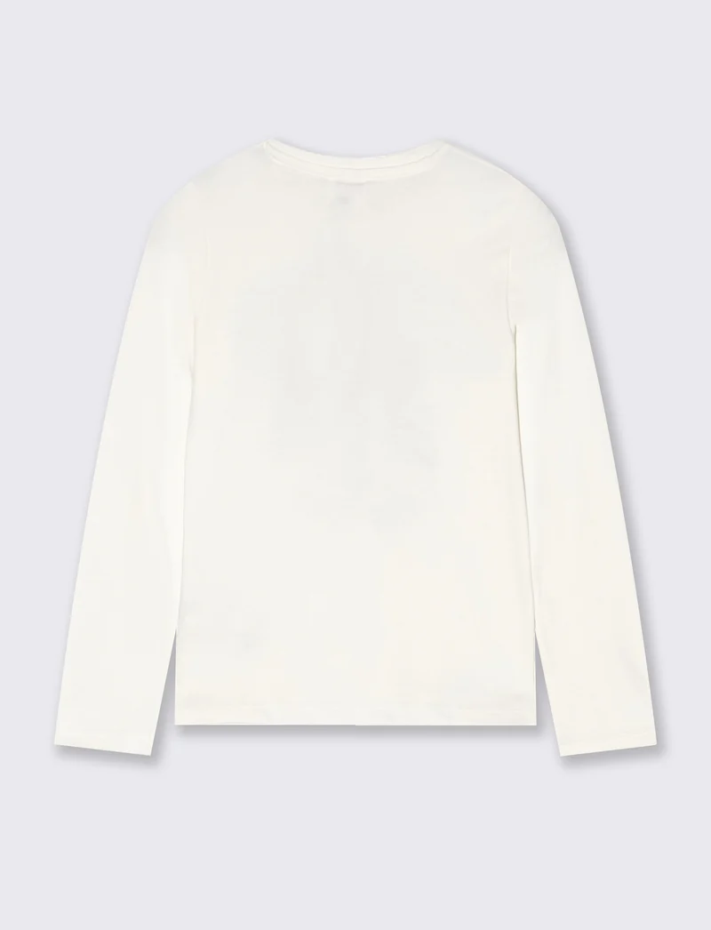 T-shirt lunga Disney/Minnie stile college - Bianco