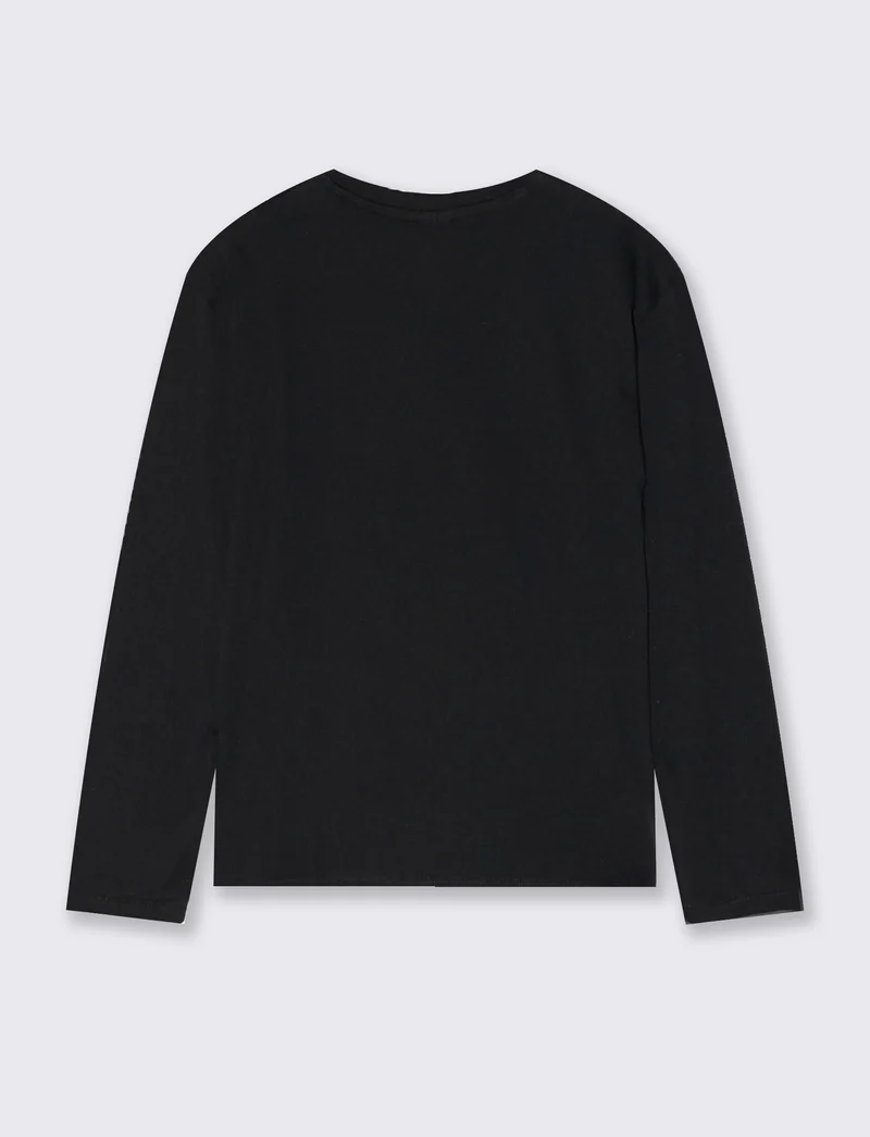 T-shirt maniche lunghe Marvel in cotone - Nero