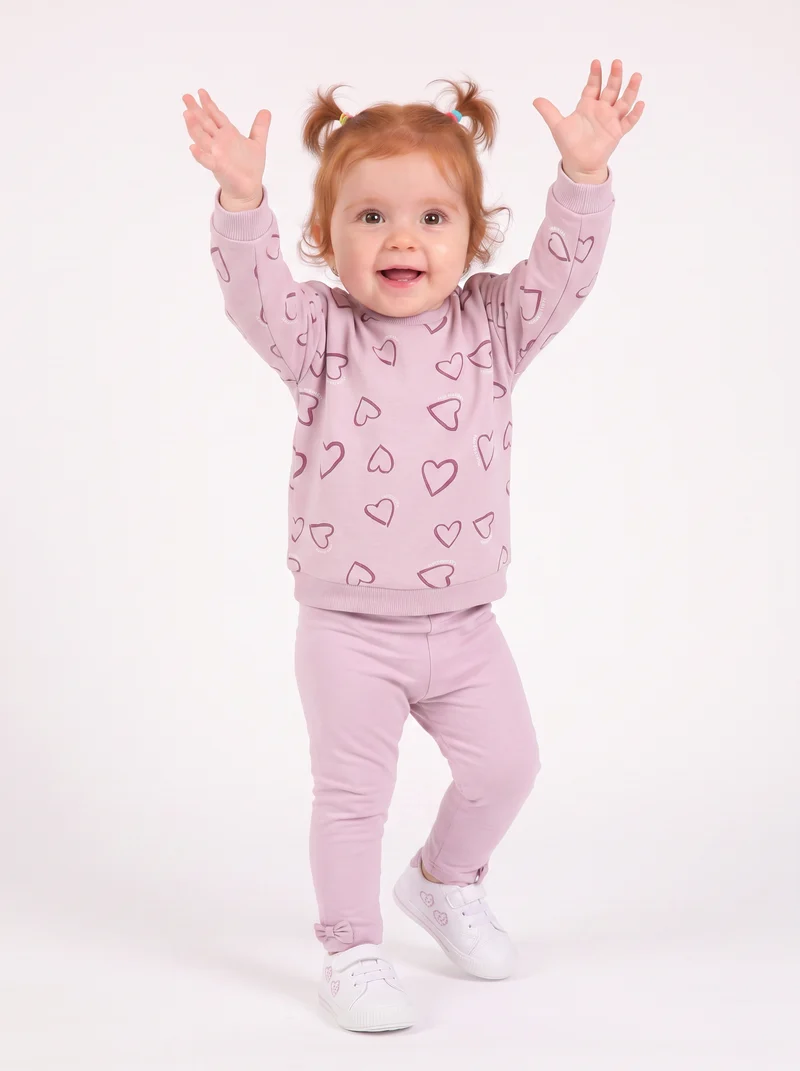 Leggings in cotone comodi e versatili - Rosa polvere
