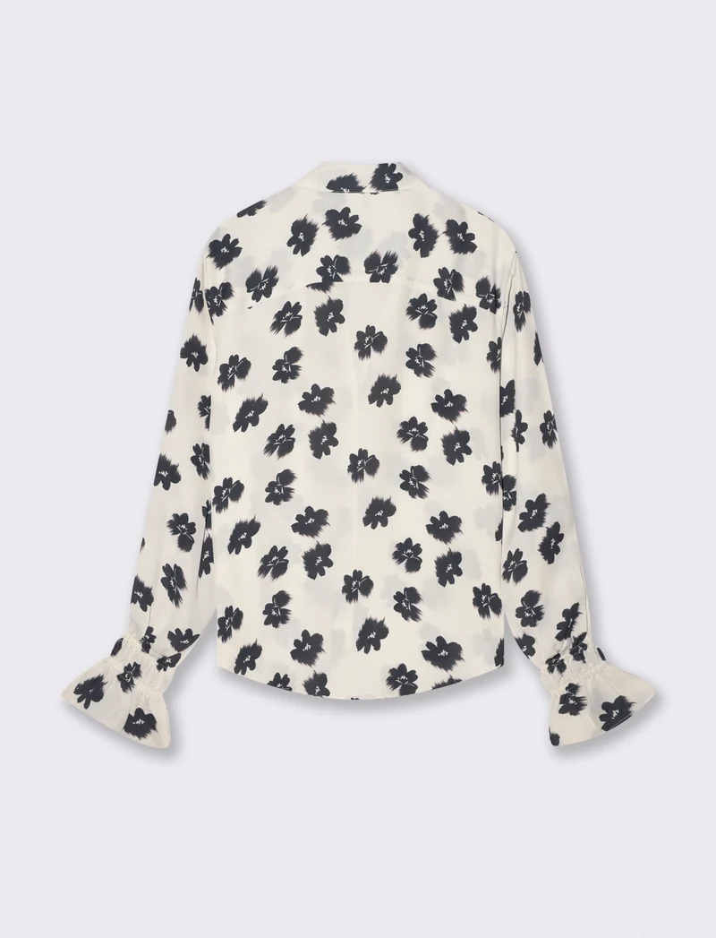 Camicia stampata manica lunga con colletto - var 2
