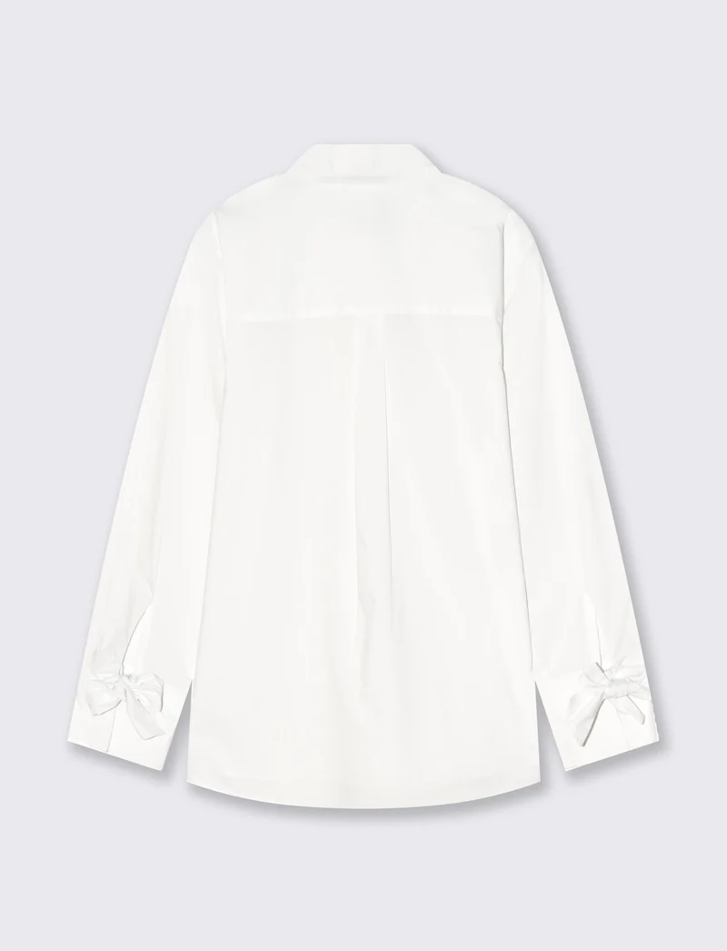 Camicia over con dettagli unici sulle maniche - Bianco