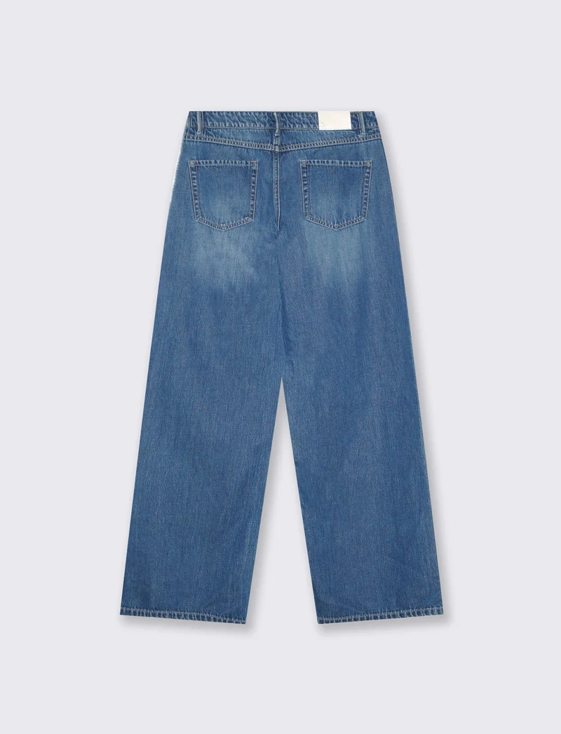 Jeans straight leg a vita bassa 5 tasche - Denim