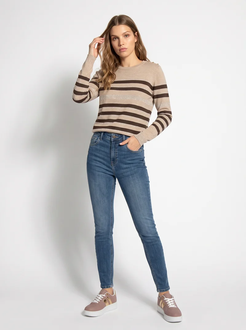 Maglia manica lunga scollo paricollo - var 2