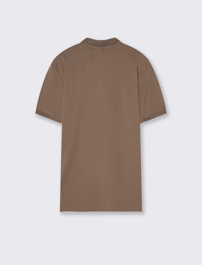Polo premium in interlock mercerizzato - Grigio fango