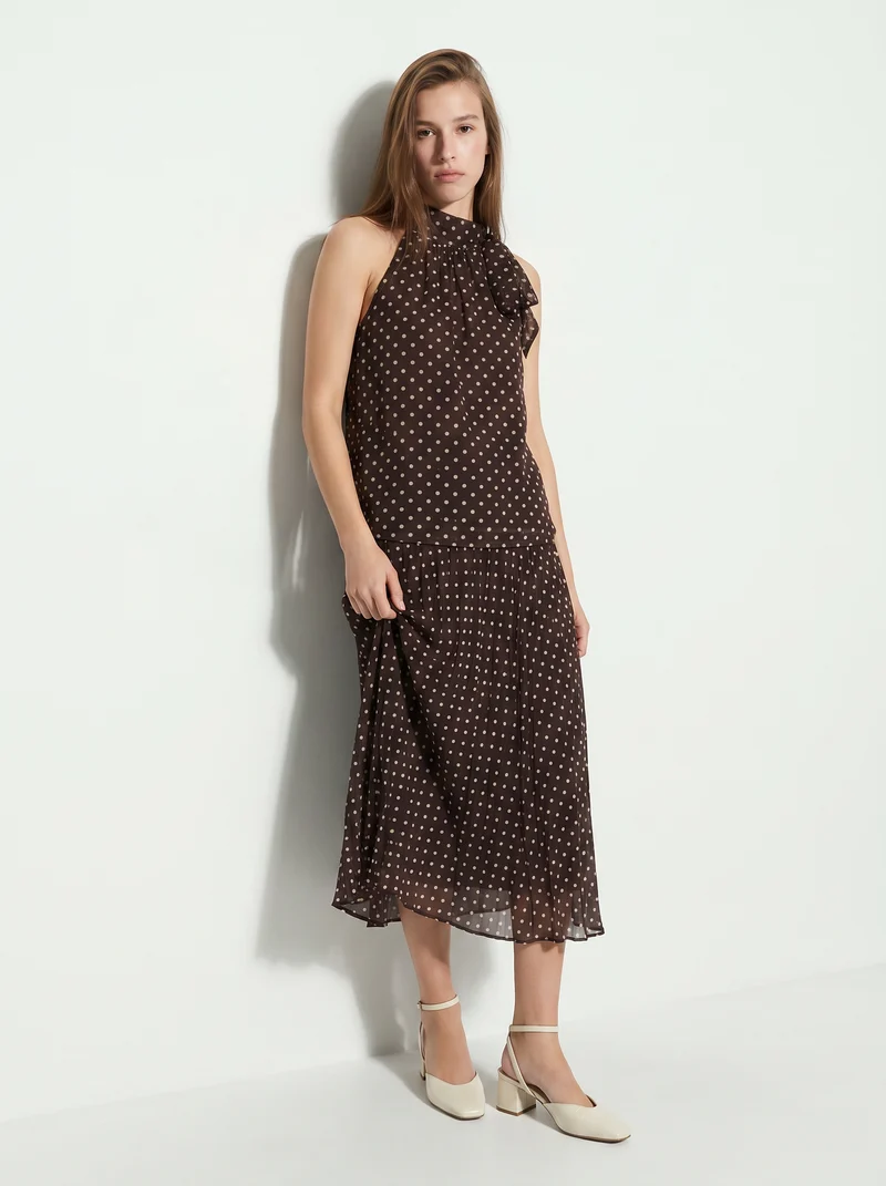 Top Scollo Halter Pois - Moro