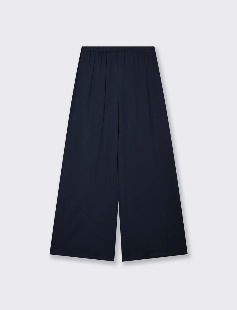 Pantalone Elasticizzato con Vestibilità Orbida - Blu