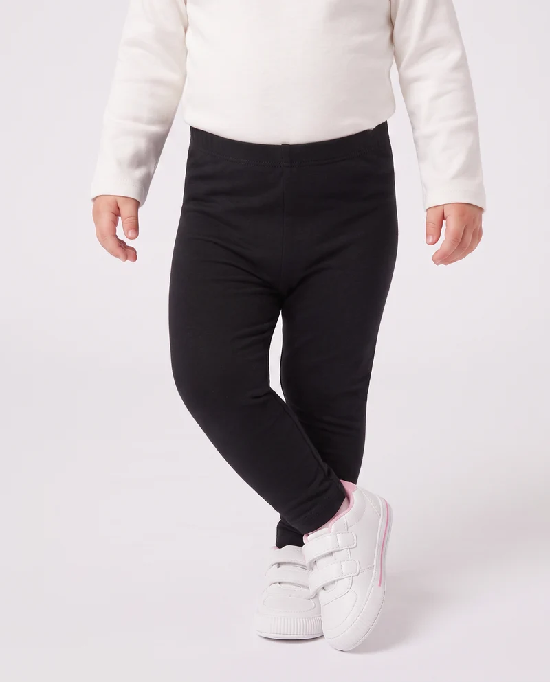 Leggings basici tinta unita versatili - Nero