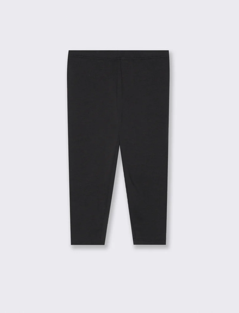 Leggings basici tinta unita versatili - Nero