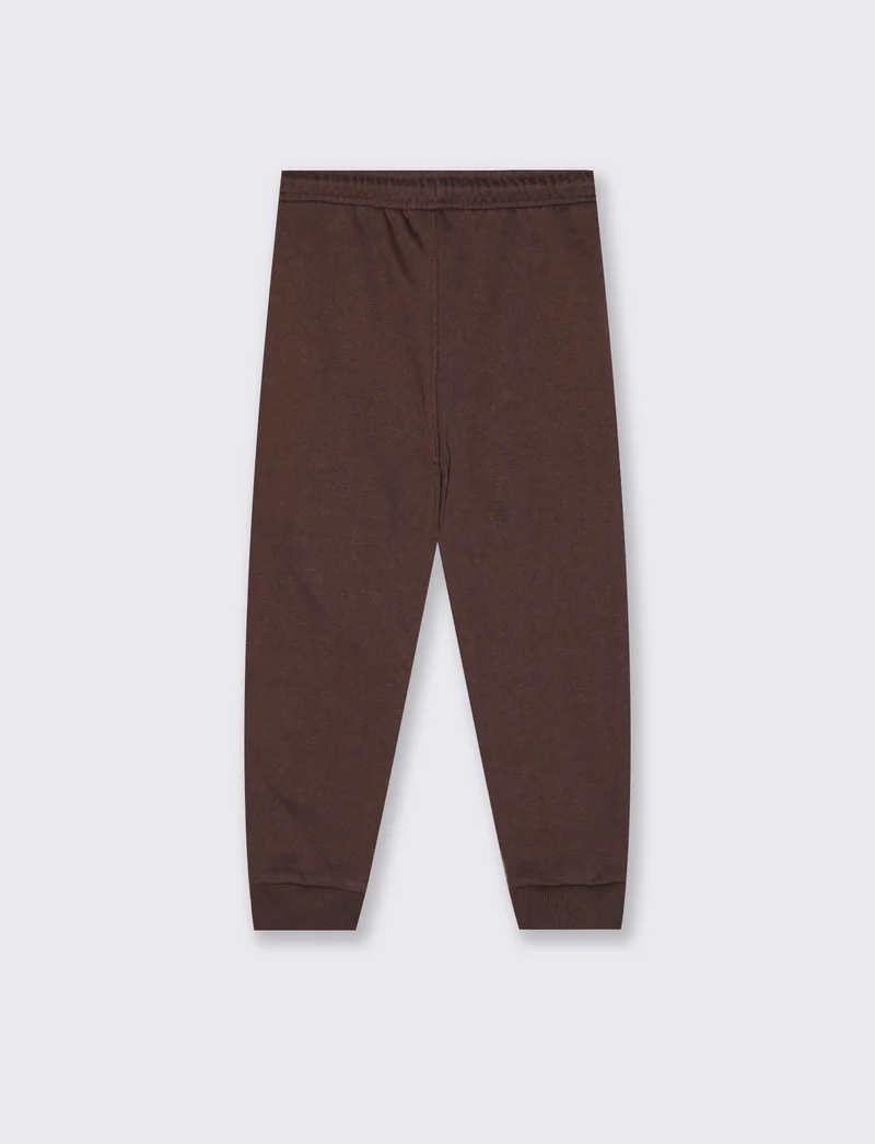 Pantaloni jogger in cotone comfortevoli - Marrone cioccolato