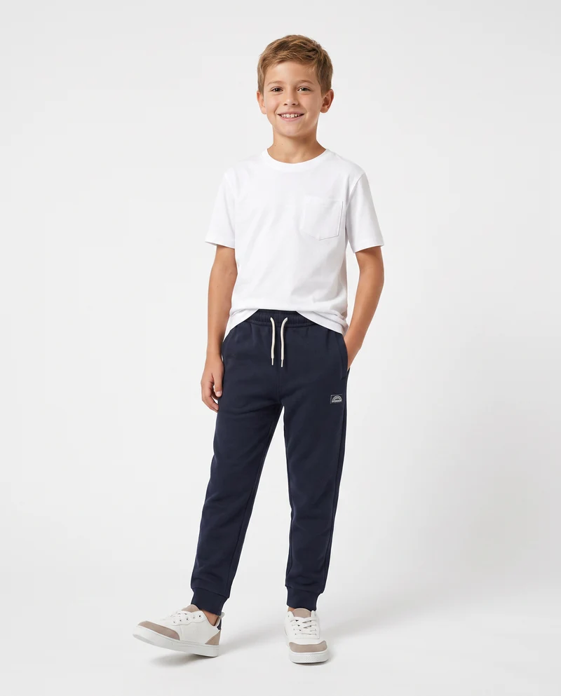 Pantaloni jogger in cotone comfortevoli - Blu