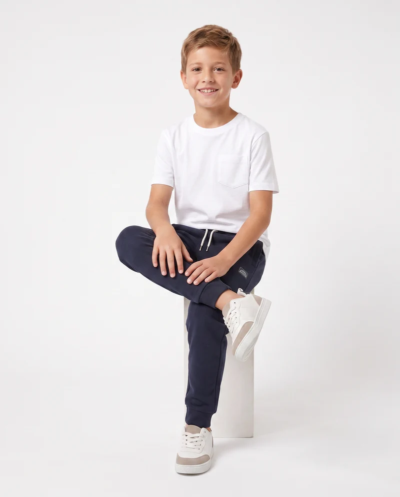 Pantaloni jogger in cotone comfortevoli - Blu