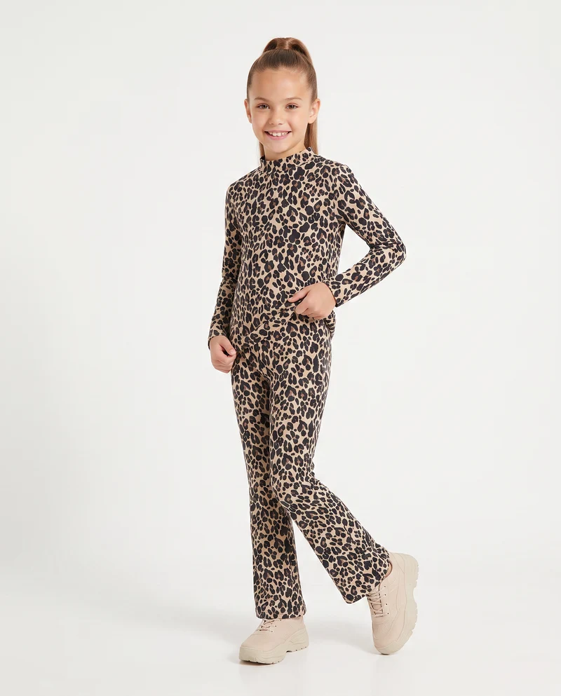 Leggings in ciniglia maculati e a zampa - Maculato