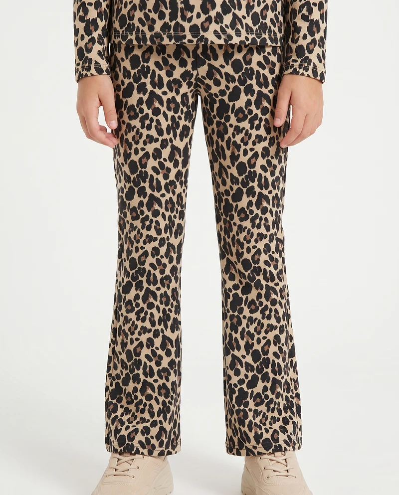Leggings in ciniglia maculati e a zampa - Maculato